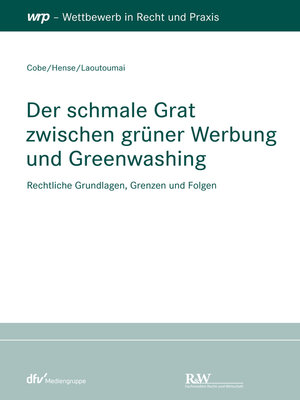 cover image of Der schmale Grat zwischen grüner Werbung und Greenwashing